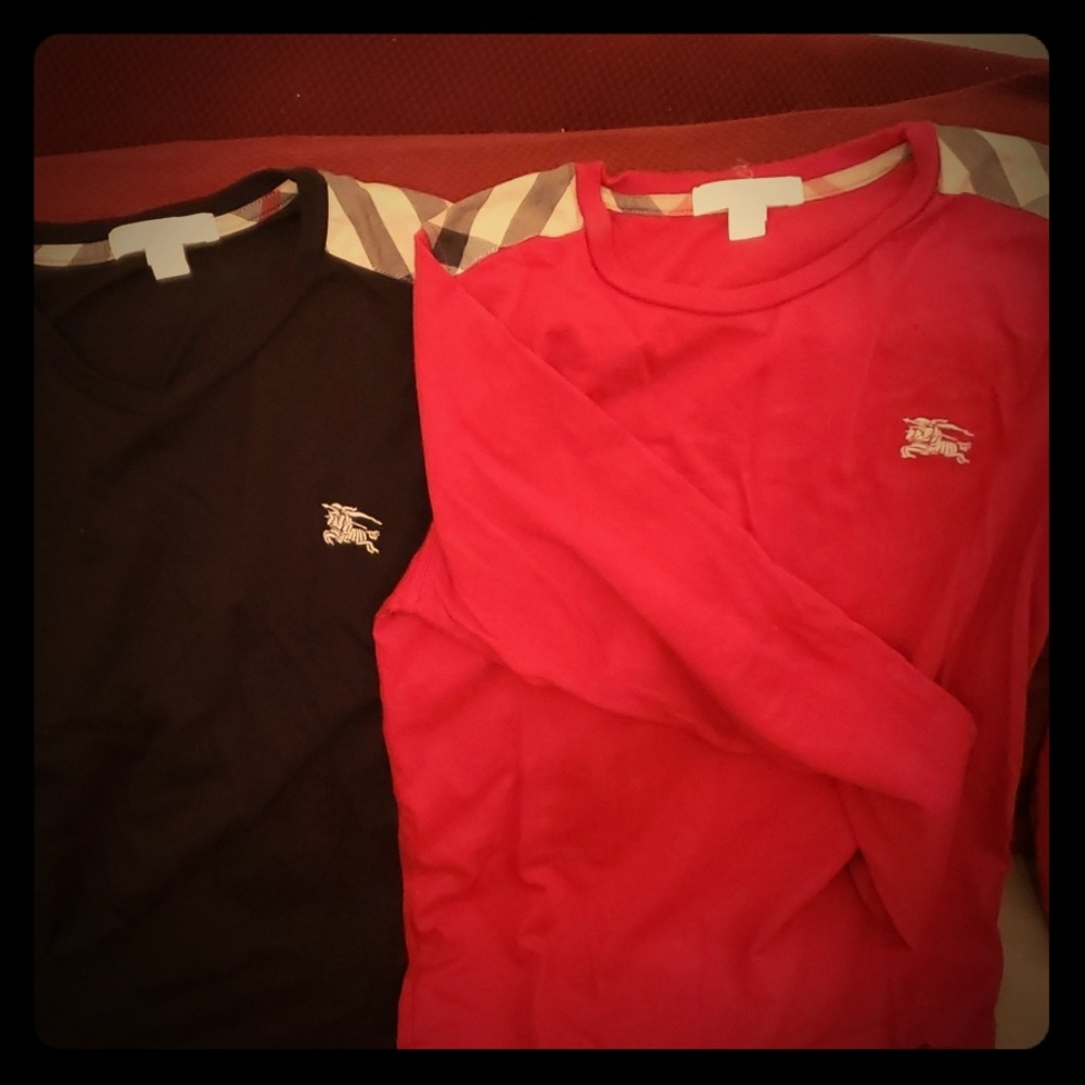 Bundle of 2 Unisex Burberry long sleeve Tees